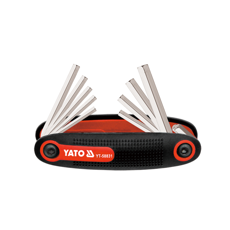YATO 9件套英制折叠内六角扳手S2