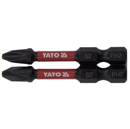 YATO 1/4十字耐冲击旋具头2件套PH1-PH3