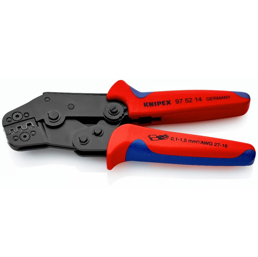 Knipex  压接钳短款 非绝缘插塞/同轴连接器