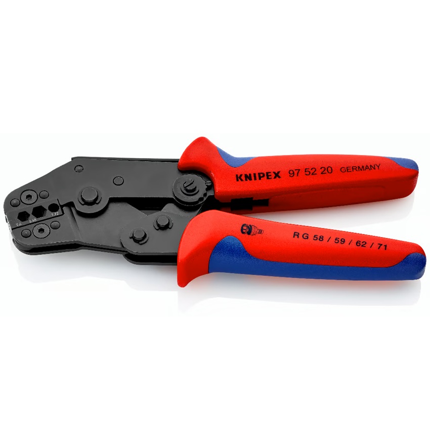 Knipex  压接钳短款 非绝缘插塞/同轴连接器