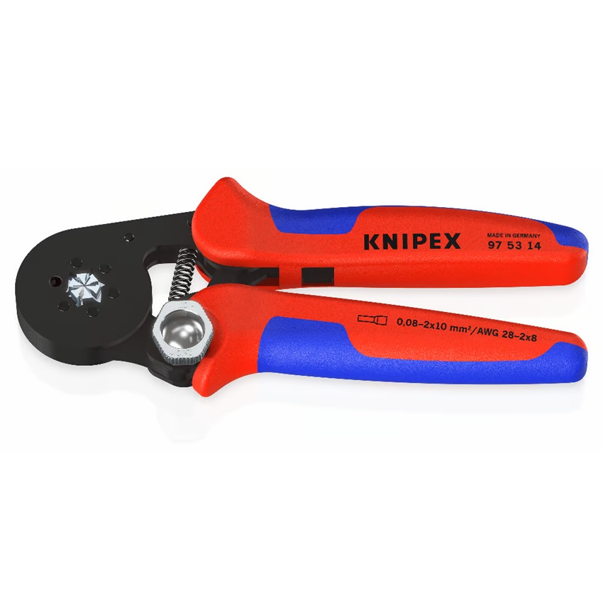 Knipex  自调式套管端子压接钳 0.08-16mm² 侧方进线