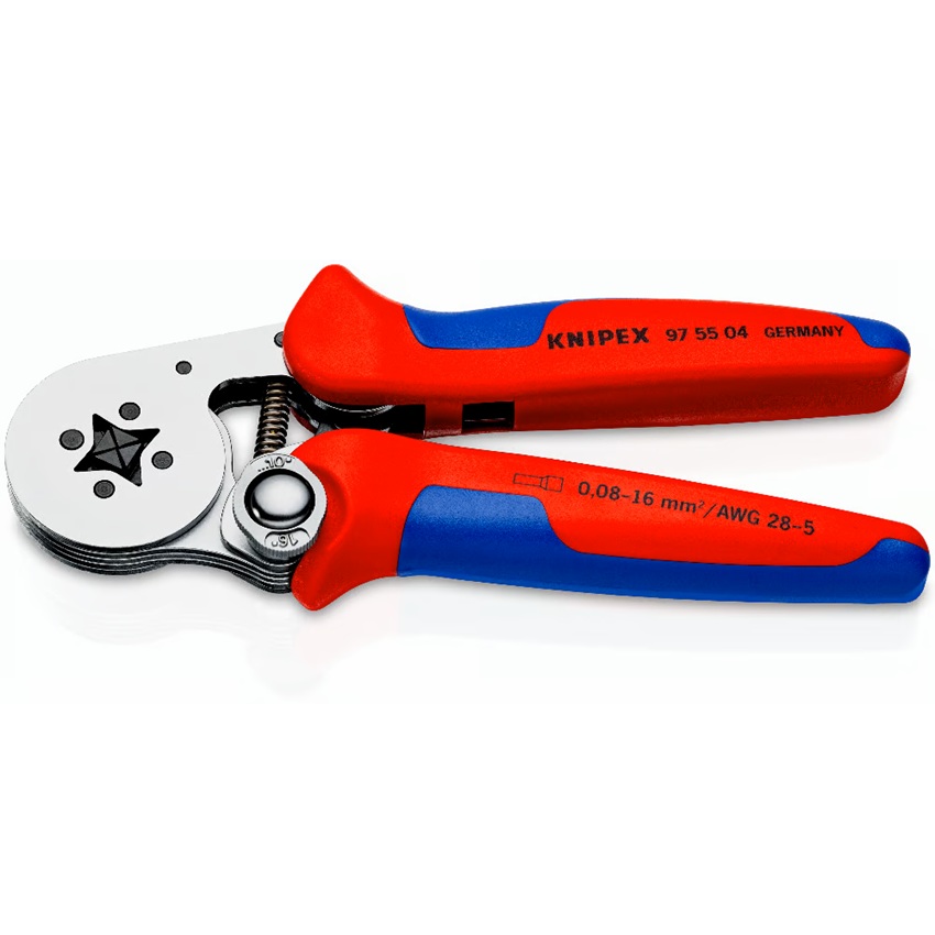 Knipex  自调式套管端子压接钳 0.08-16mm² 侧方进线