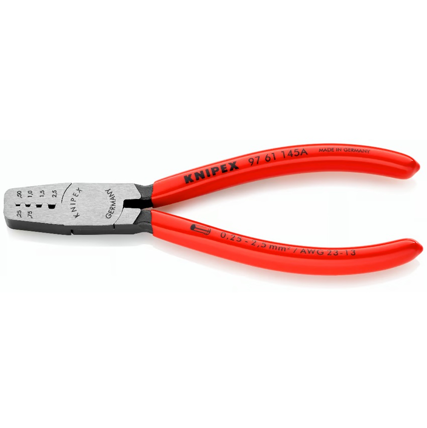 Knipex  套管端子 压接钳 T形 0.25-2.5mm²